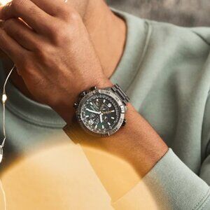 Citizen Men's Navihawk Chronograph Date Eco-Drive Gray Watch 48MM